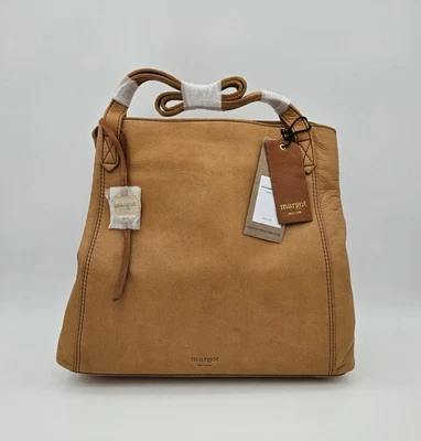 NWT Margot New York Marcy Cognac Brown Leather Marcy Tote, Shoulder Bag, Purse  - Image 1 of 4