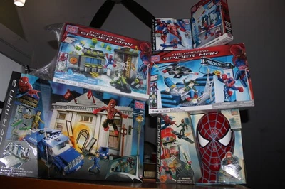 Mega Bloks Spiderman Huge Lot 6 Sets Spiderman 3 & Amazing Spiderman 100% Comple - Image 1 of 4