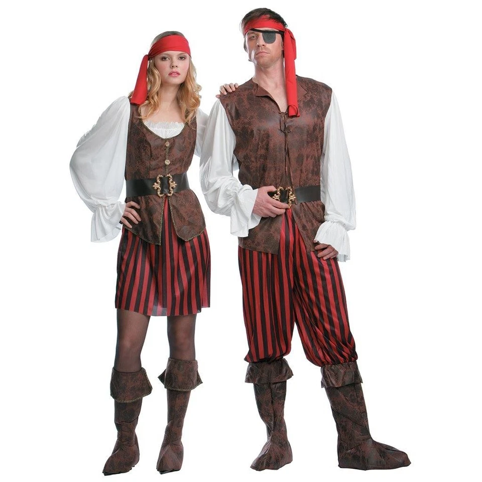 НОВЫЙ МУЖСКОЙ ВЗРОСЛЫЙ ПОЛНОСТЬЮ ВУРДАЛАК ПИРАТСКИЙ ЧЕЛОВЕК КОСТЮМ ДЛЯ ХЭЛЛОУИНА РАЗМЕР OSFM НАРЯДНЫЙ - Изображение 1 из 1