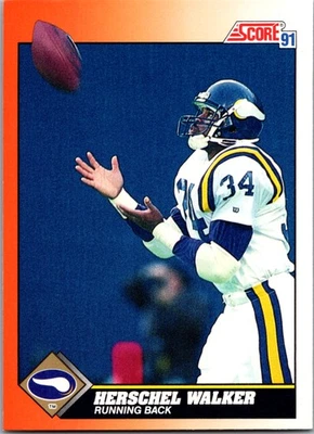 1991 Score #348 Herschel Walker - Image 1 of 2