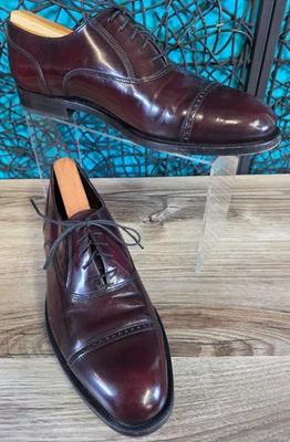 FLORSHEIM Shoes Men’s Sz 9.5 D Burgundy Oxblood Leather Cap Toe Oxford 30326 - Image 1 of 4