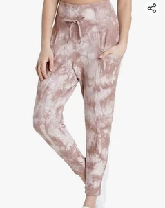 All in Motion Women XS Jogger Sweatpant Tan Earth Tone Tie Dye Pockets High Rise - Picture 1 of 9