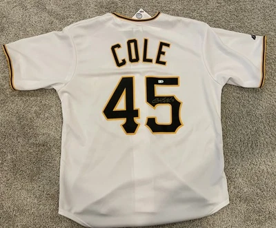 PITTSBURGH PIRATES- GERRIT COLE SIGNED AUTOGRAPH JERSEY BECKETT COA   - Image 1 of 4