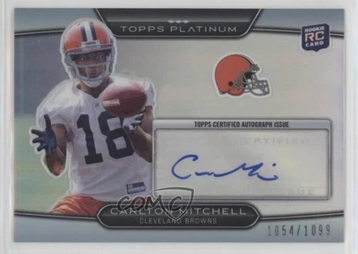 2010 Topps Platinum Refractor Rookie Auto /1099 Carlton Mitchell #61 Auto RC - Image 1 of 2