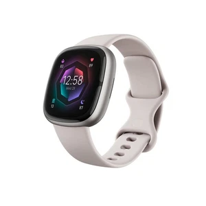 Reloj inteligente Fitbit Sense 2 - Aluminio platino con banda blanca lunar [Envío rápido] - Imagen 1 de 3