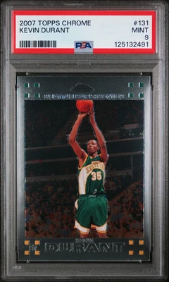 2007-08 Topps cromo Kevin Durant #131 novato RC PSA 9 como nuevo Rockets Foto 1 de 2