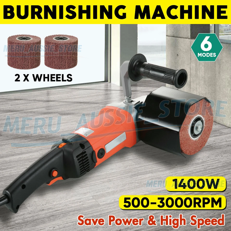 Electric Burnishing Polishing Machine Burnisher Sander Polisher+2 Grinding Wheel - image 1 of 4