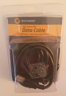 Pro Master High Speed USB Data Cable 6, USB Type A, Mini USB type B (5 Pin) - Image 1 of 3