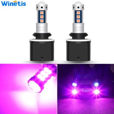 2X 880 899 890 892 Pink Purple LED Bulbs SMD 3030 Fog Driving Light Super Bright - Image 1 of 4