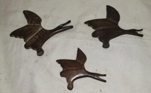 Vintage fliegende Gänse Enten Mid-Cent Metallguss Wandbild MCM Boho Plakette Männerhöhle 822 - Bild 1 von 8