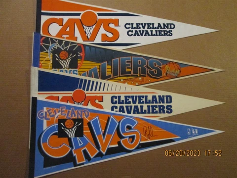 NBA Cleveland Cavaliers Vintage 1990's Lot of 4 Team Logo Basketball Pennants #2 Cover