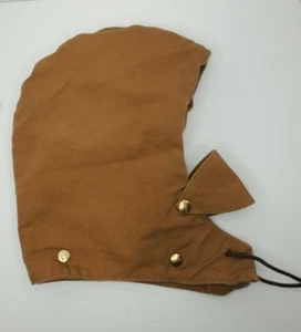 Vintage 90s Carhartt Red Quilt Lined Replacement Hood Duck Brown USA 6QLH - Picture 1 of 8
