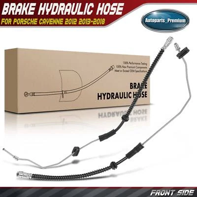 Manguera hidráulica de freno delantera izquierda y derecha 2 piezas para Porsche Cayenne 2012-2018 Foto 1 de 4