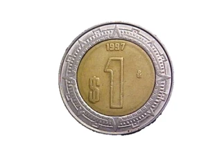 1997 Mexico 1 Peso KM# 603 Bimetallic - Nice Circ Collector Coin! -c5154xux - Picture 1 of 2