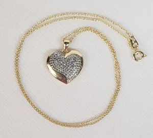 FAS Thai Gold Plated Over Sterling Silver Heart 18" Necklace - Picture 1 of 6