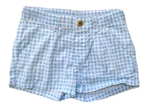 Pantalones Cortos H&M Niñas con Cuadros y Cuadros Plisados Azul Claro y Blanco Talla 2-3 - Imagen 1 de 2