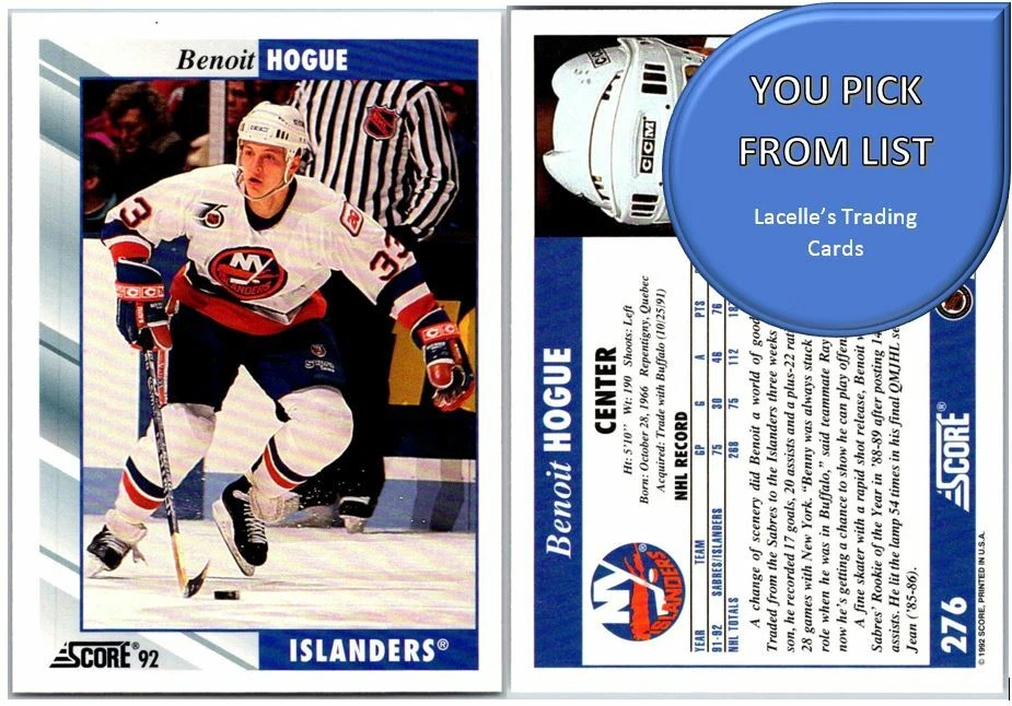 1992-93 Score Canadian 92 NHL Hockey Cards - U-Pick From List - Image 1 of 1