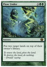 MTG-1x-Moderate Play, English-Plow Under-8th Edition