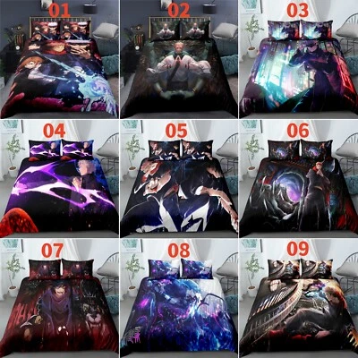 Twin Full Queen King Bed Duvet Quilt Cover Set Jujutsu Kaisen Pillowcase Bedding - Image 1 of 4