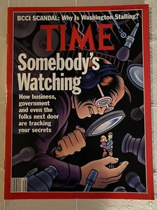 Time Magazine, November 11, 1991, "Somebody's Watching"/Like New - Bild 1 von 2