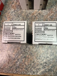 2-Pack Leviton Almond Single Pole Rocker Switches 15a 05601-2A - Picture 1 of 2