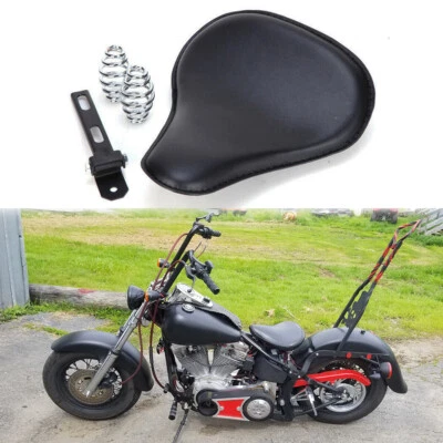 Motorcycle Leather Spring Solo Seat Kit For Harley Davidson Softail Custom FXSTC - Image 1 of 4