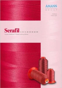 SERAFIL Thread Colour Card Actual Threads, Serafil 8,10,15,20,30,40,60,80 & META - Picture 1 of 2