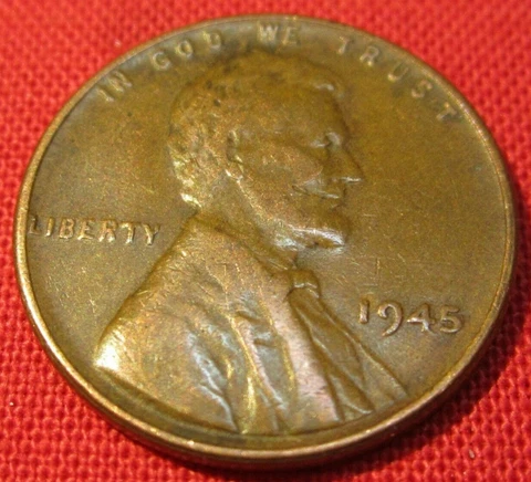 1945 P Lincoln Wheat Cent - G Good to VF Very Fine Cover