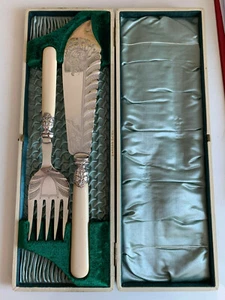 VINTAGE SILVER SET Knife and Fork for fish RA number 440297 - Picture 1 of 4