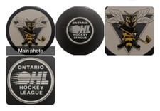 SARNIA STING OHL OFFICIAL HOCKEY PUCK VEGUM MFG. MADE IN SLOVAKIA 🇸🇰
