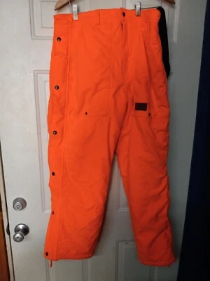 Vtg Walls Water-Pruf Mens Blaze Orange Snowboard Hunting Workwear Snow Pants L - Image 1 of 3