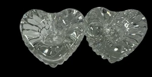 Heart shape crystal candle holders set of 2 - Picture 1 of 6