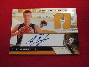 2004 05 SPX Andris Biedrins rookie jersey autograph basketball card  jsy  RC  - Picture 1 of 1