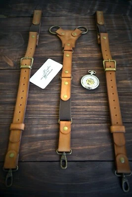 Tirantes para hombre, tirantes de cuero, tirantes personalizados, tirantes hechos a mano Foto 1 de 4