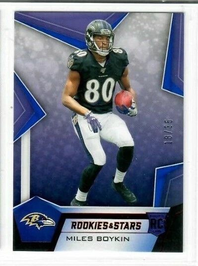 MILES BOYKIN 2019 Panini Rookies & Stars RED & BLUE #18/35 RC ROOKIE RAVENS - Image 1 of 1