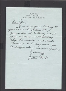 1974 Willie Mays Frau Mae Mays handgeschriebener Brief + Umschlag San Francisco Giants - Bild 1 von 3