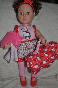 My Life As Hello Kitty Puppe 18 Zoll braune Haare braune Augen und Schlafsack - Bild 1 von 23
