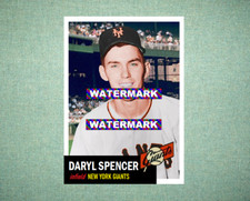 Daryl Spencer New York Giants 1953 Style Custom Baseball Art Card