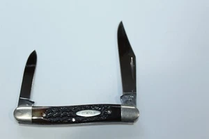 Vintage Case XX USA Folding Pocketknife 2 Blade 1 Dot #06247 Pen Red Bone - #B - Picture 1 of 10