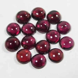 Cabochon calibrati forma tonda granato naturale pietra preziosa sfusa 3mm-10mm - Foto 1 di 12