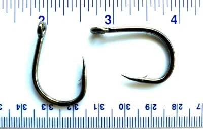 GERRY'S TACKLE 100 GT 4X Strength L319 Black Nickel Live Bait Fish Hooks size 5/0 - 100 Hooks