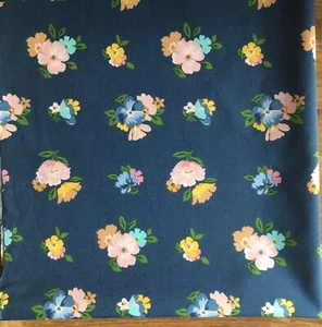 Cath Kidston Park Meadow Ditsy Blooms Navy FQ 50cm Square Lightweight fabric new - Picture 1 of 5