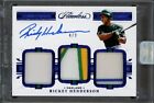 2021 Panini Flawless RICKEY HENDERSON Signed On Card Auto Triple Patch MLB 4/9