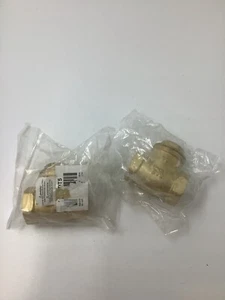 QTY 2 Fits Grainger Single Inline Swing Check Valve Bronze 1 Inch FNPT x FNPT - Picture 1 of 6