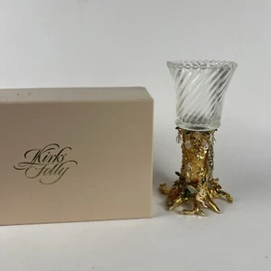 Vintage Kirks Folly Fairy Magic Fairy Tree Gold mit Glas Kerzenhalter NEU - Bild 1 von 13