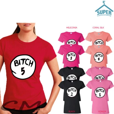 CAMISETA PERRA 1 2 3,4,5...20 PERRA 1 FIESTA DIVERTIDA DAMA FIESTA CAMISETA 1-30 TODO NÚMERO Foto 1 de 2