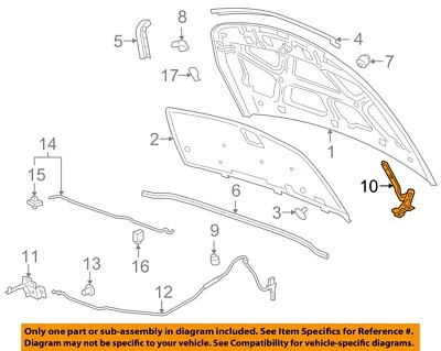 GM OEM 11-16 Cruze Limited, componentes del capó cruze - bisagra 95406038 Foto 1 de 2