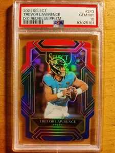 TREVOR LAWRENCE 2021 SELECT D/C RED/BLUE PRIZM RC #243 PSA 10 GEM MINT! JAGUARS! - Picture 1 of 2
