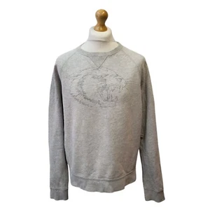 Abercrombie & Fitch Grey Crew Neck Logo Sweatshirt Uk Men's Size XL K931 - Picture 1 of 6