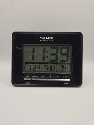 Sharp Atomic Desktop Clock – Auto Set Digital Alarm Clock - Atomic Accuracy - - Image 1 of 3